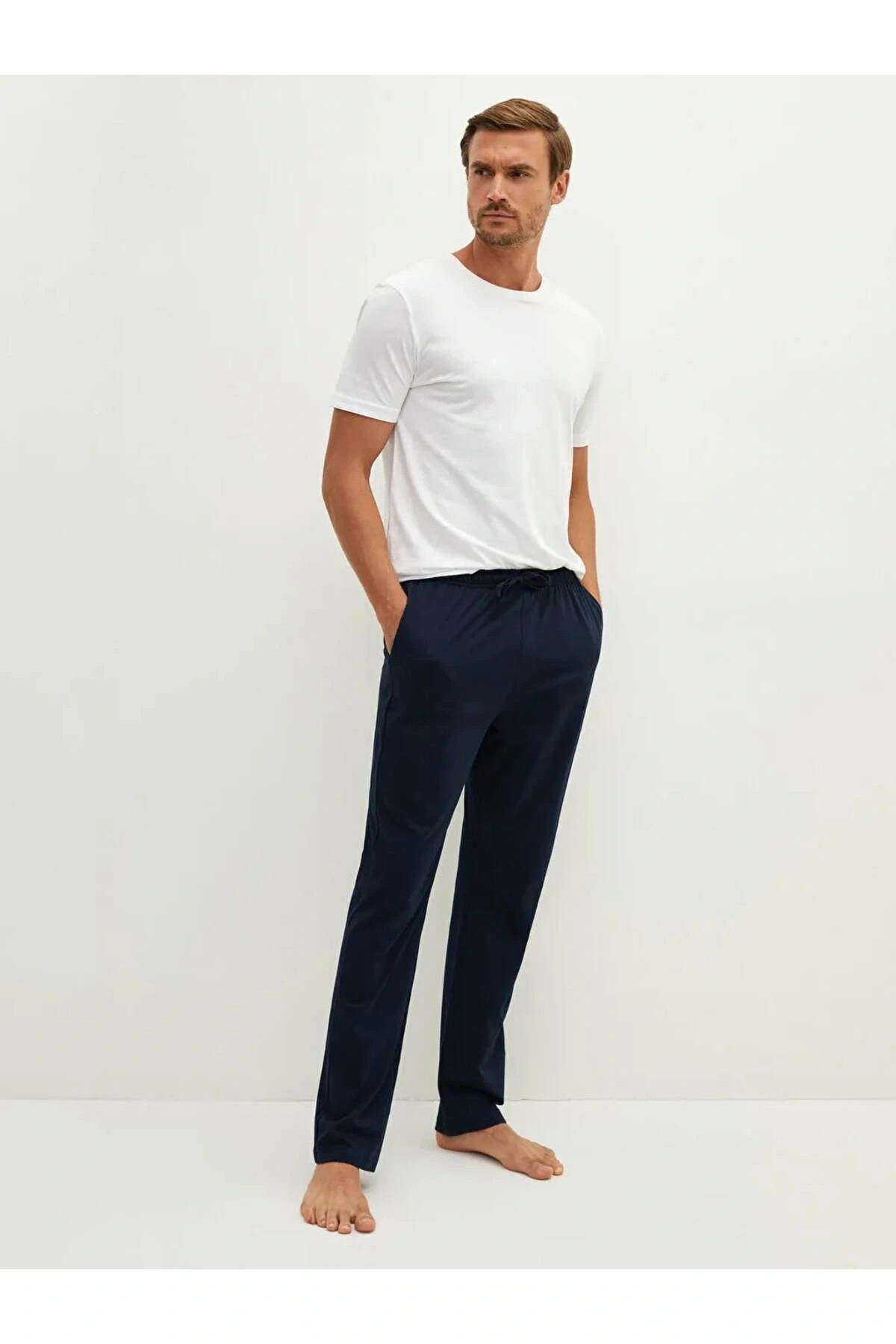 Lacivert Standart Kalıp Erkek Pijama Alt