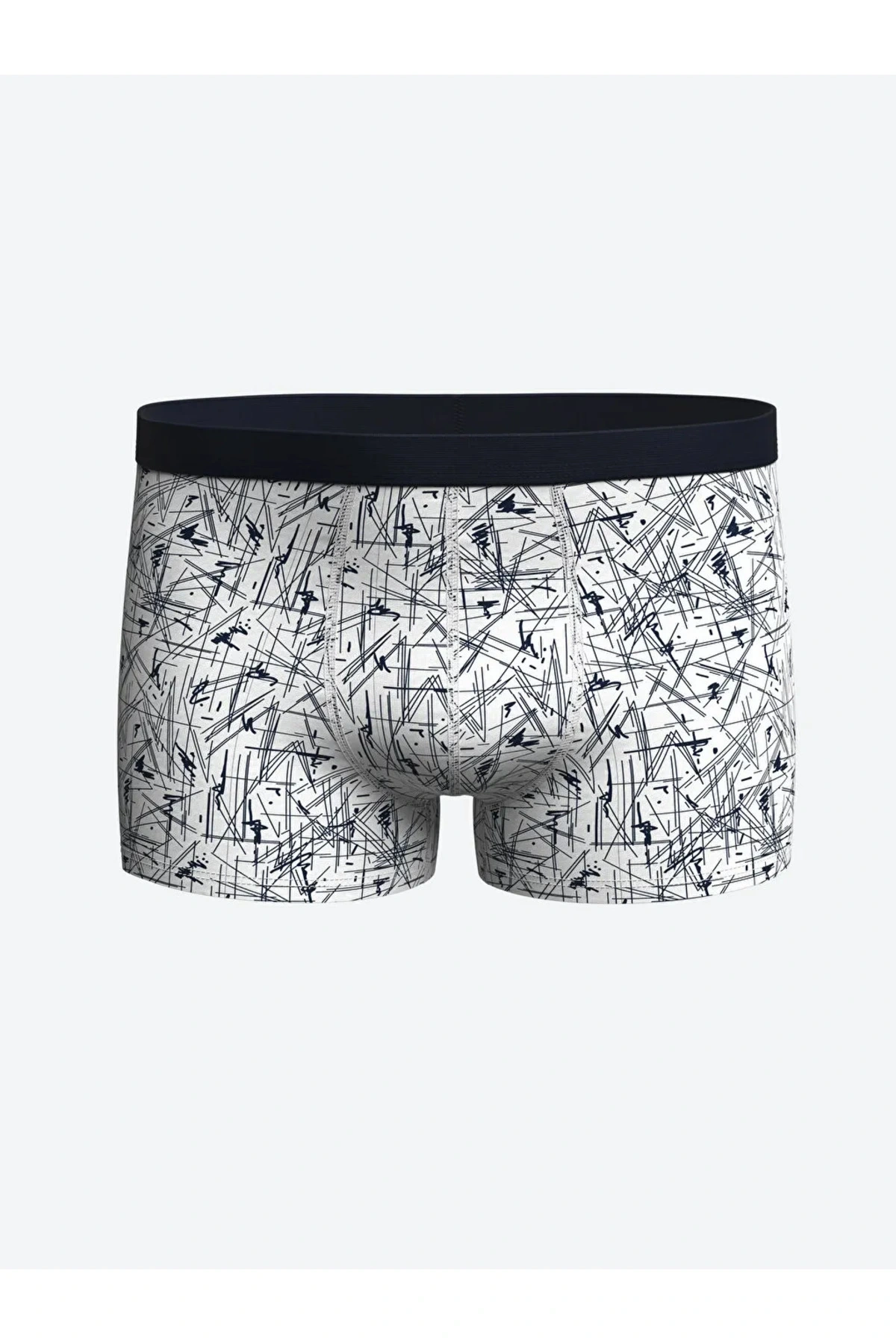 Lacivert Standart Kalıp Pamuklu Esnek Erkek Boxer 3lü