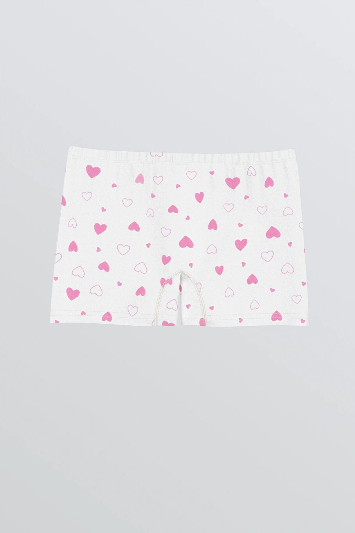 LC WAIKIKI Beyaz Kalp Baskılı Kız Çocuk Boxer 3lü