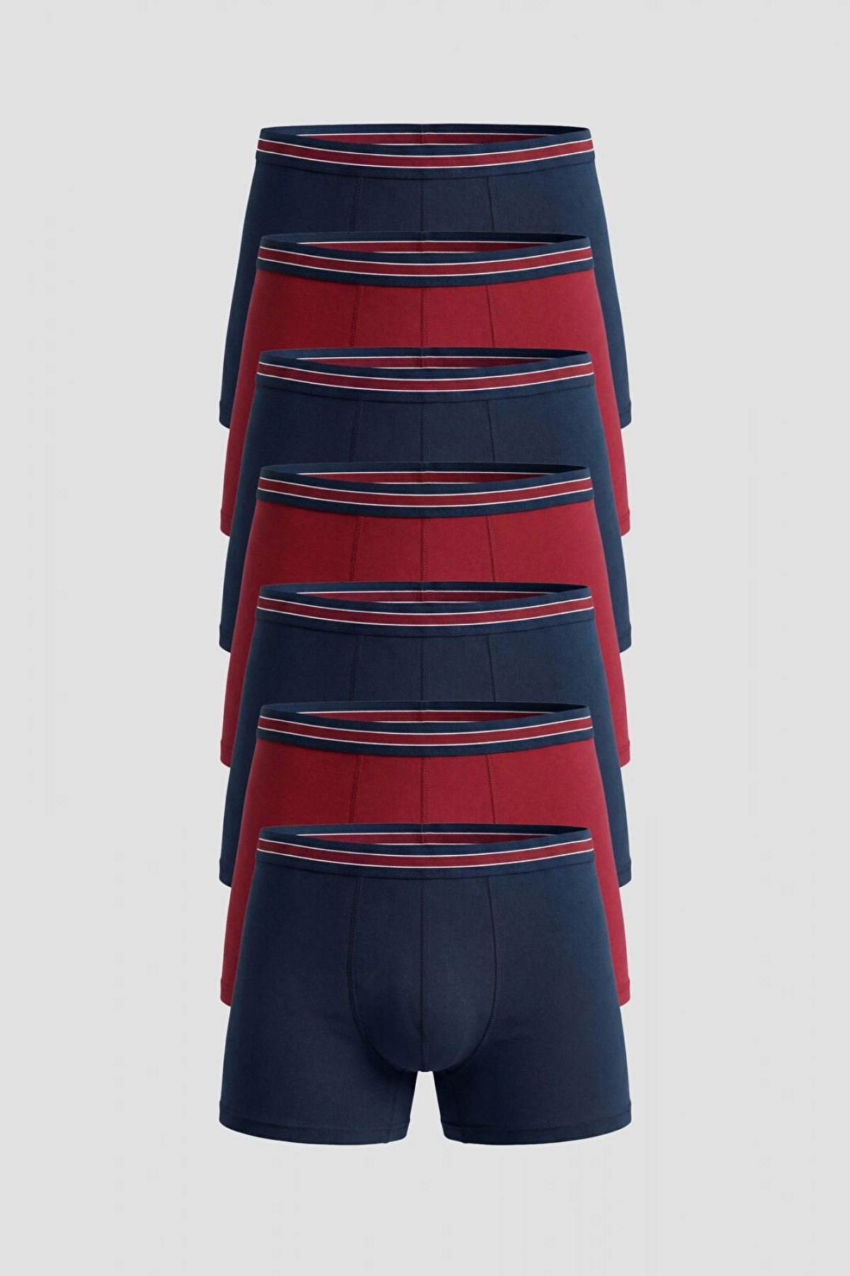LC WAIKIKI Bordo Standart Kalıp Pamuklu Esnek Erkek Boxer 7li