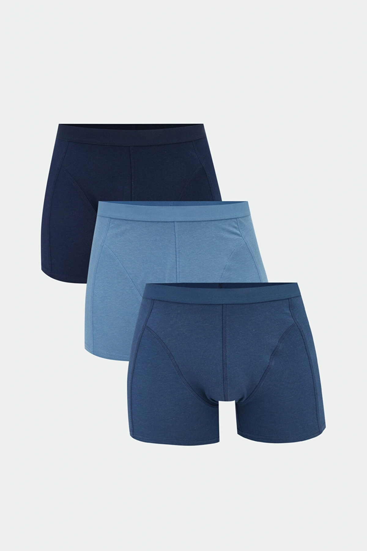 LC WAIKIKI Indigo Standart Kalıp Pamuklu Esnek Erkek Boxer 3lü