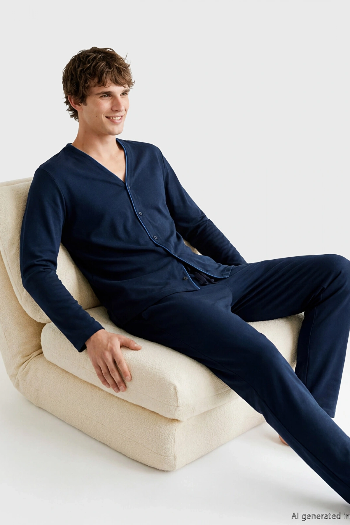 LC WAIKIKI Lacivert Standart Kalıp Erkek Pijama Takımı