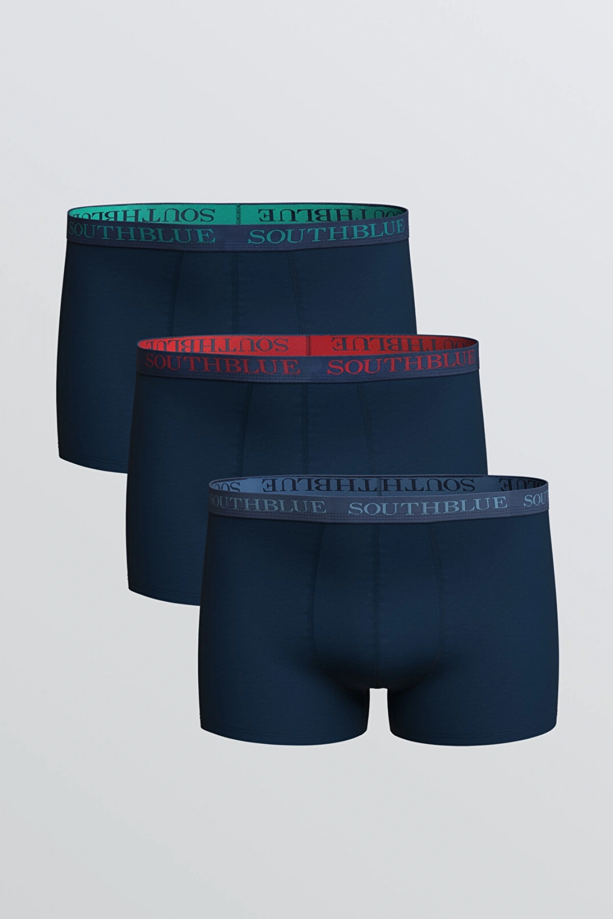 LC WAIKIKI Lacivert Standart Kalıp Pamuklu Esnek Erkek Boxer 3lü