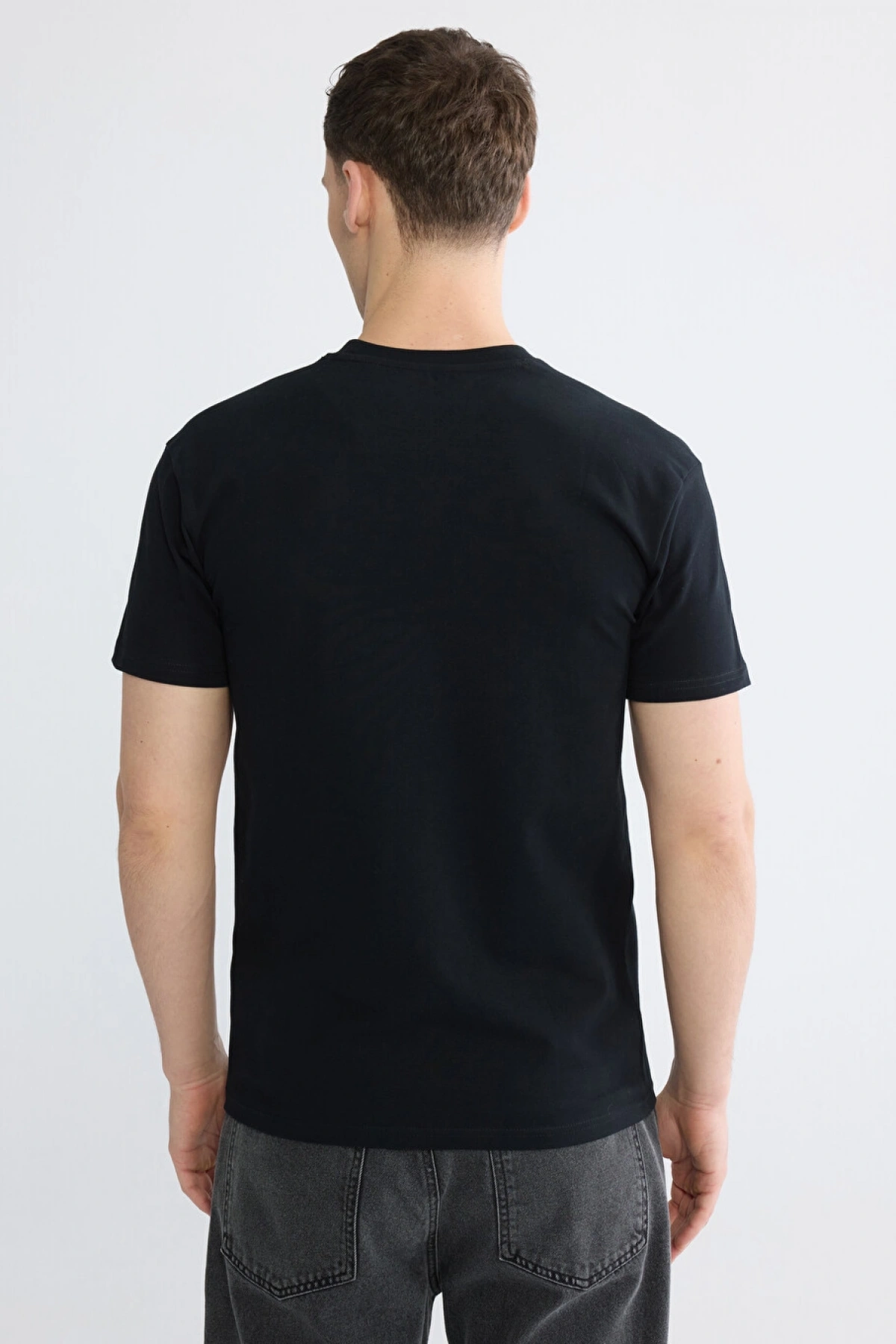 LC WAIKIKI Siyah Regular Fit Basic Tişört