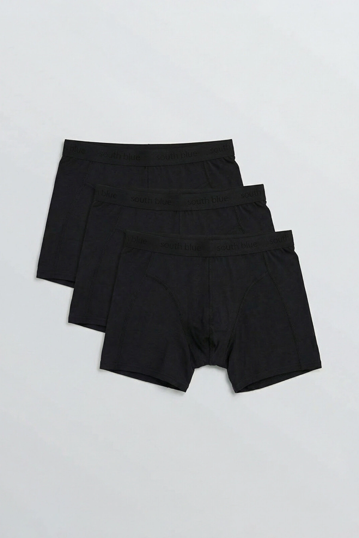 LC WAIKIKI Siyah Standart Kalıp Pamuklu Esnek Erkek Boxer 3lü