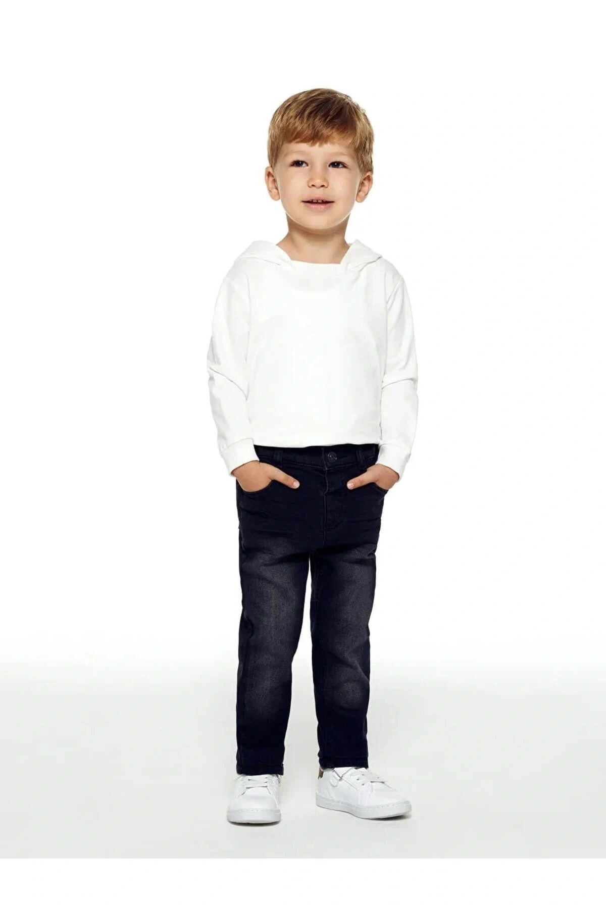 LCW baby Antrasit Basic Erkek Bebek Jean Pantolon