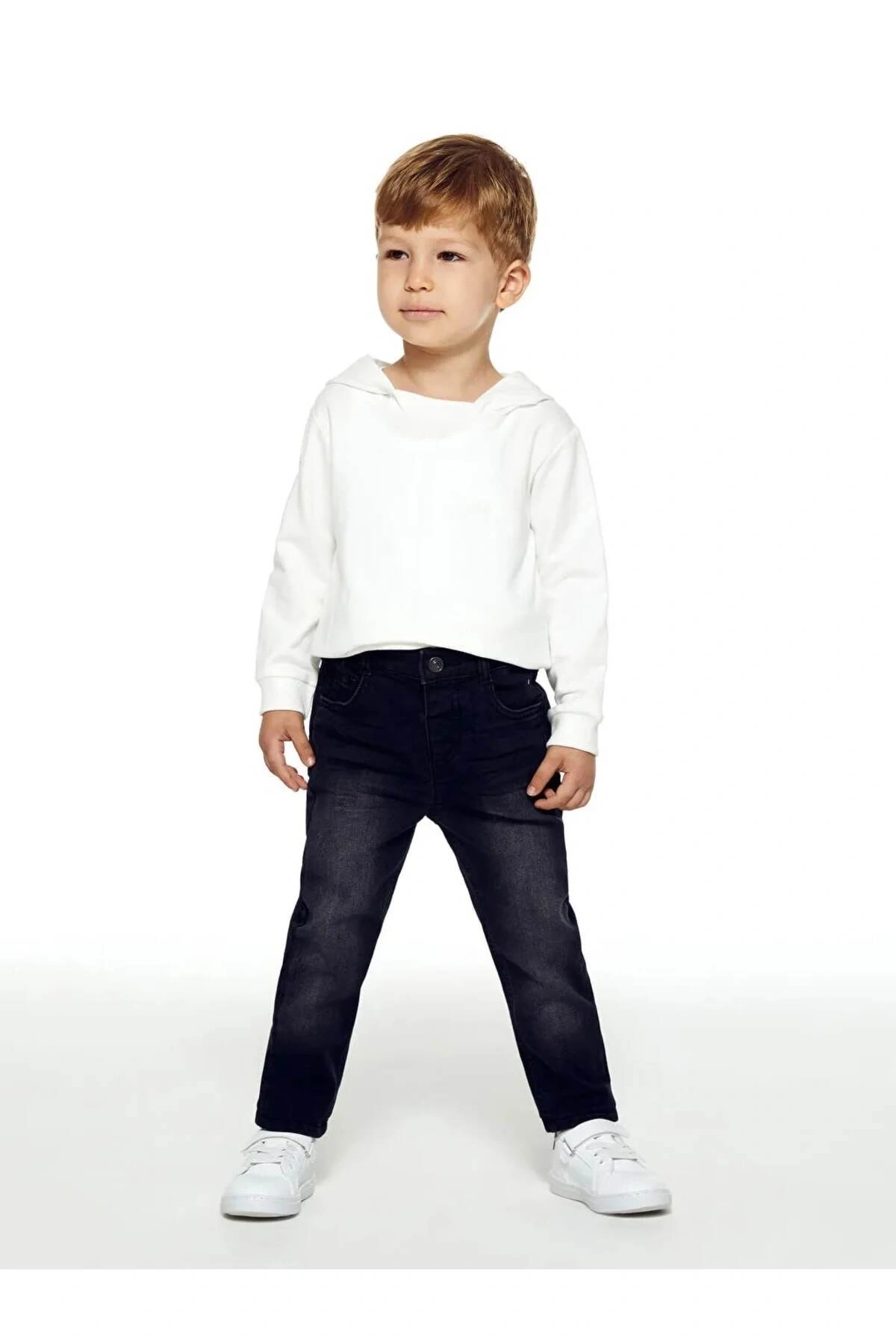 LCW baby Antrasit Basic Erkek Bebek Jean Pantolon