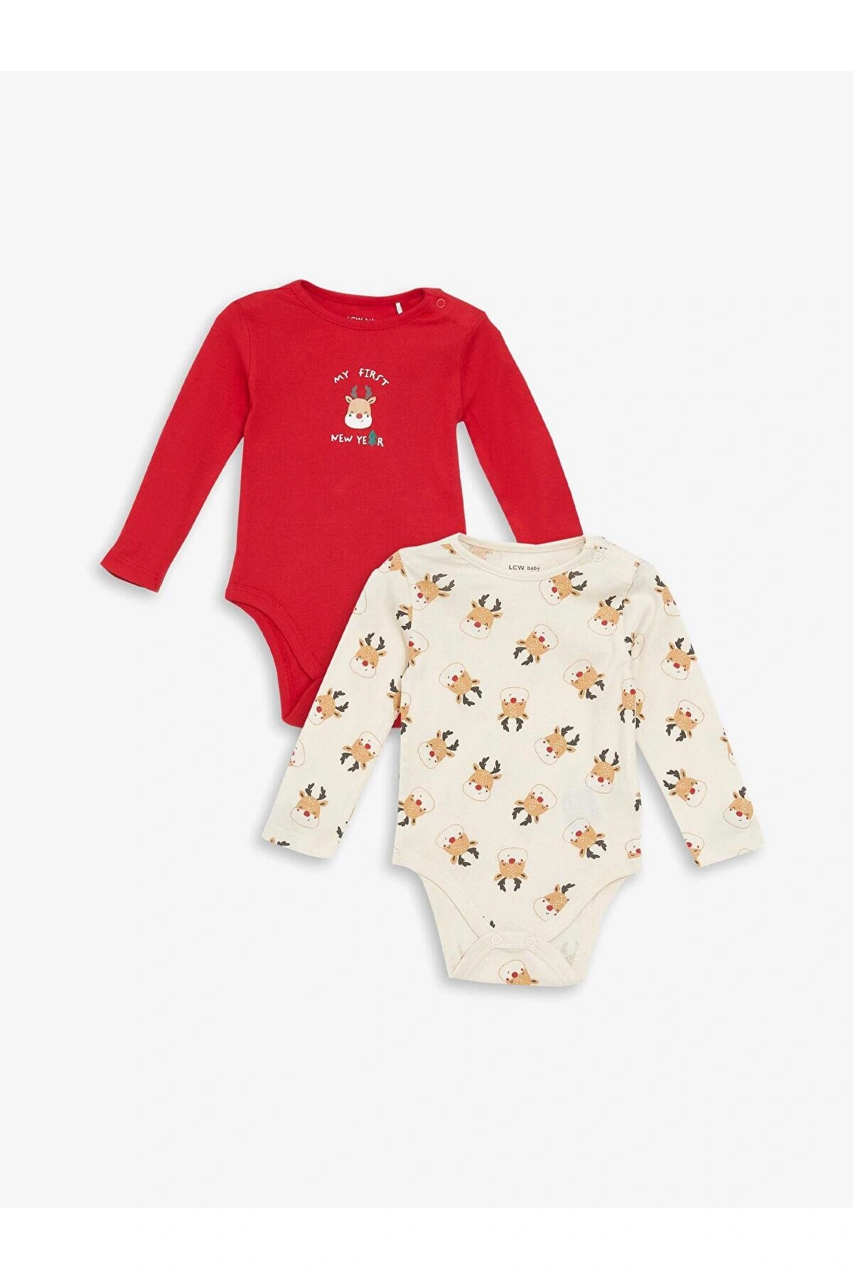 LCW baby  Baskılı Erkek Bebek Çıtçıtlı Body 2li