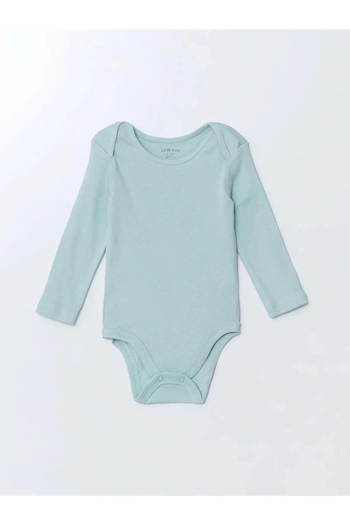 LCW baby Bej Bisiklet Yaka Kız Bebek Çıtçıtlı Body 3lü