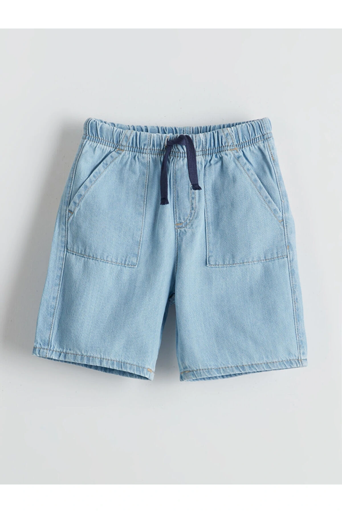 LCW baby Beli Lastikli Basic Erkek Bebek Jean Şort