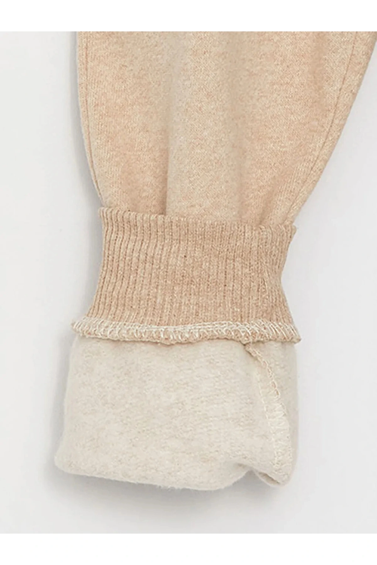 LCW baby Bej Beli Lastikli Basic Erkek Bebek Jogger Eşofman Altı