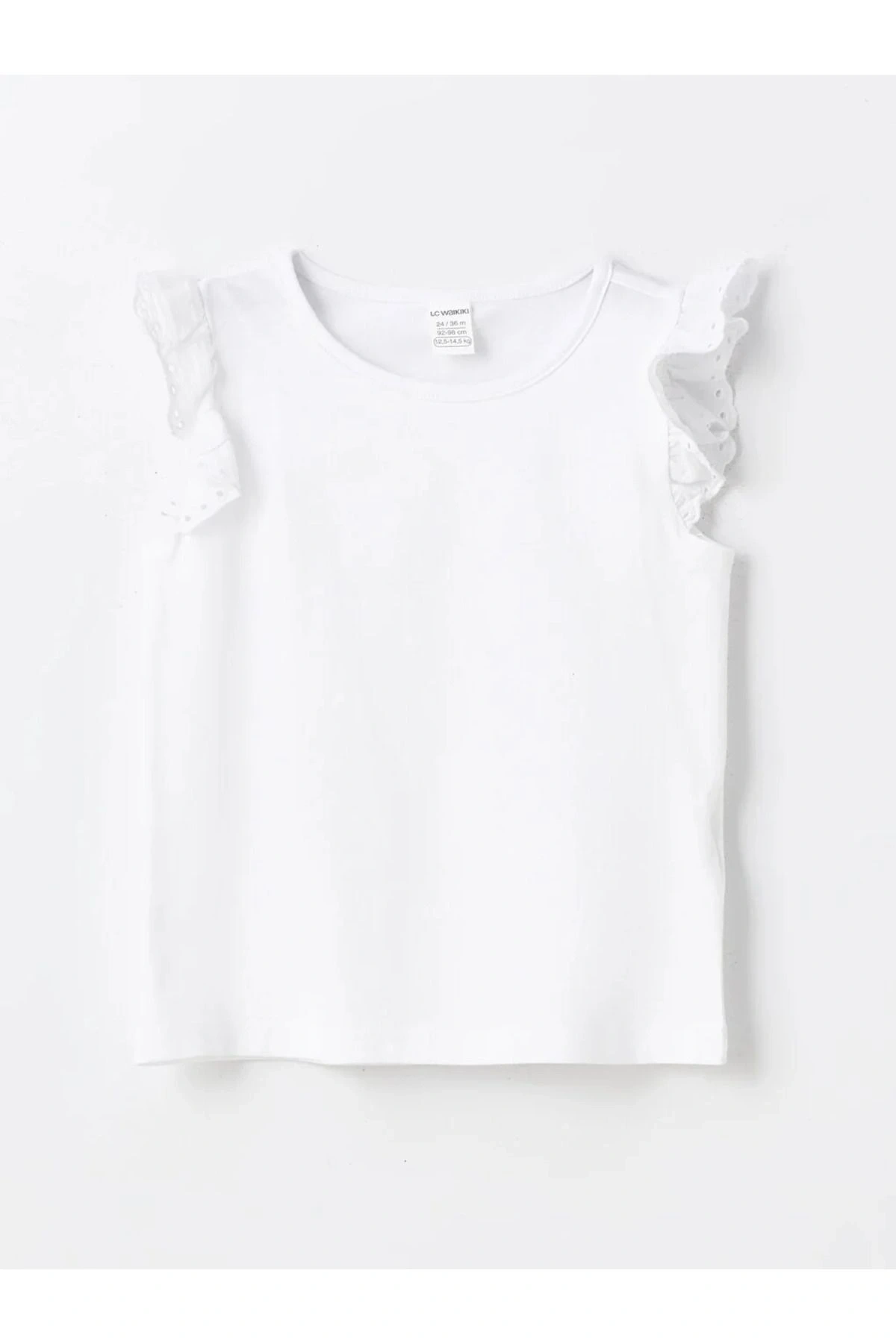 LCW baby Bisiklet Yaka Basic Kız Bebek Atlet