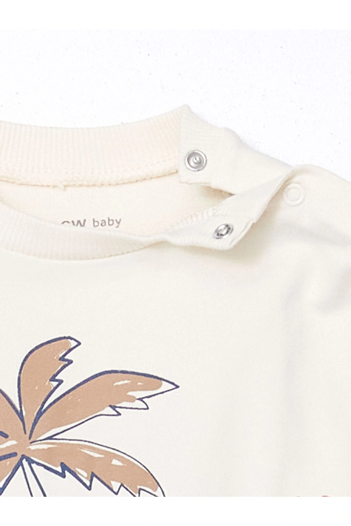 LCW baby Bisiklet Yaka Baskılı Erkek Bebek Sweatshirt ve Eşofman Alt 2li