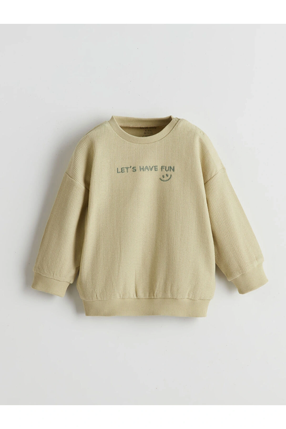 LCW baby Bisiklet Yaka Erkek Bebek Sweatshirt ve Eşofman Alt 2li
