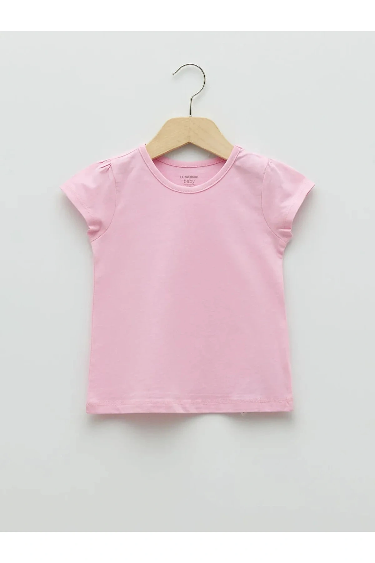 Lcw Baby Bisiklet Yaka Kısa Kol Basic Kız Bebek Tişört 2li