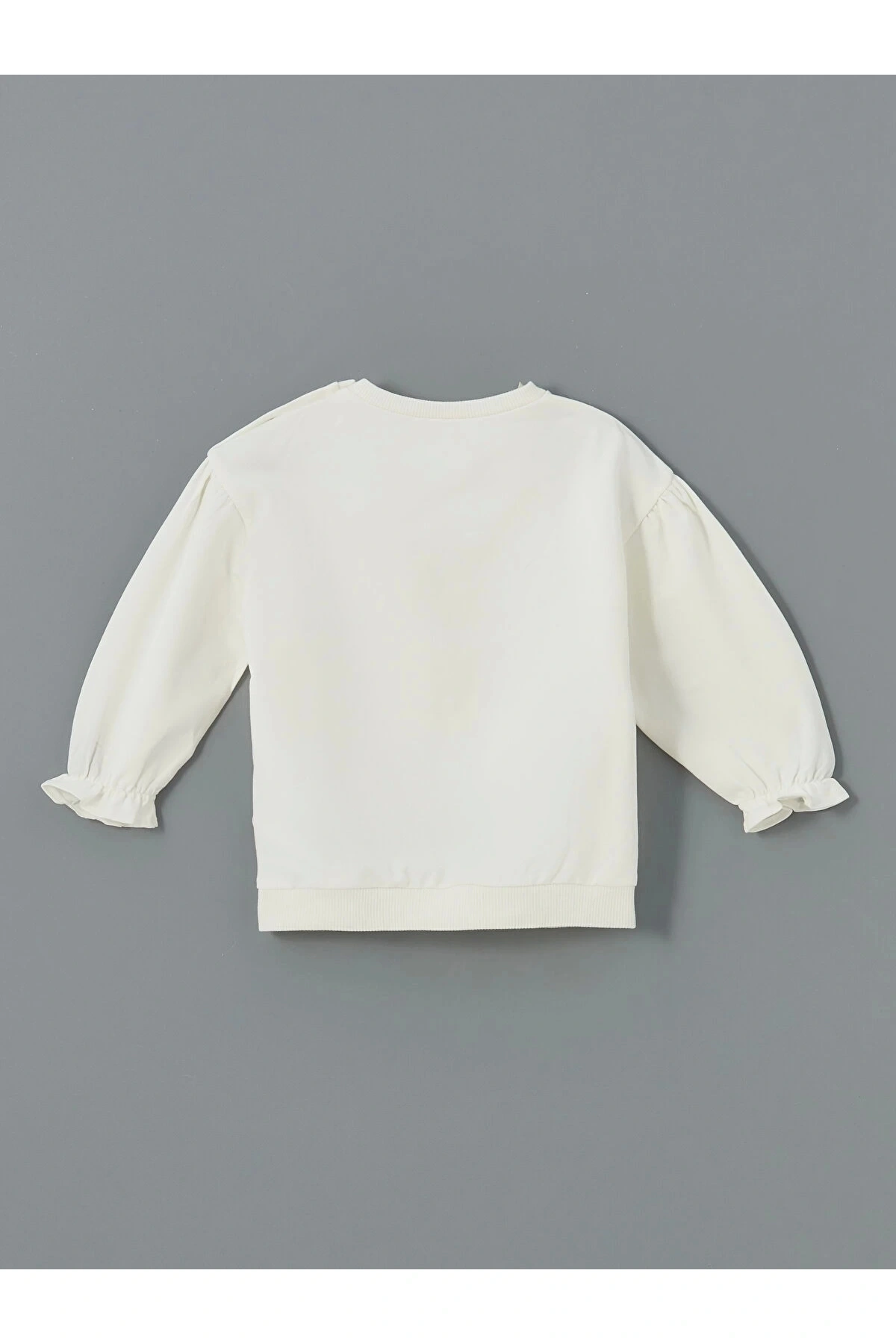 Lcw Baby Ekru Bisiklet Yaka Kiraz Baskılı Kız Bebek Sweatshirt Ve Tayt 2li