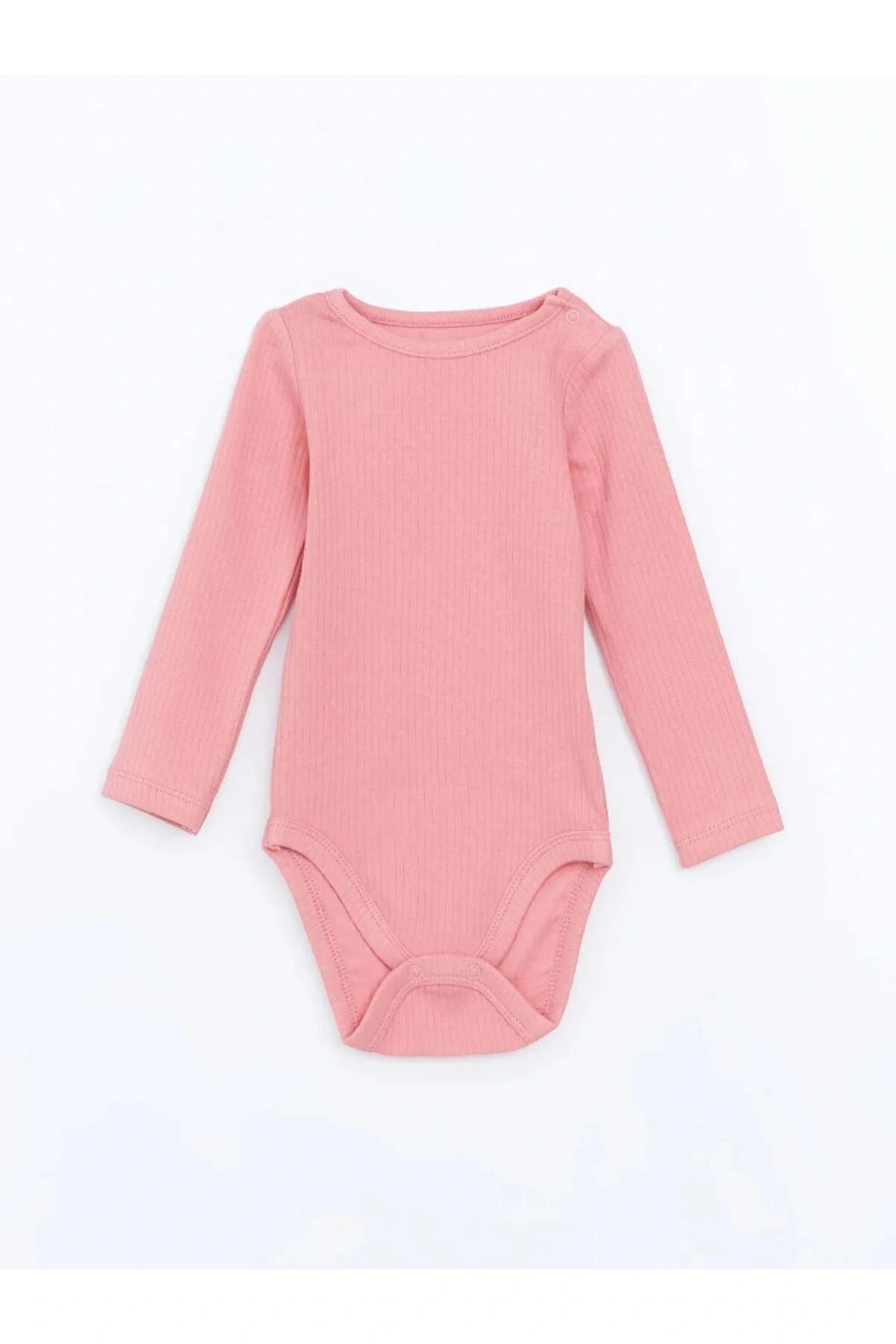 LCW baby Ekru Bisiklet Yaka Kız Bebek Çıtçıtlı Body 3lü