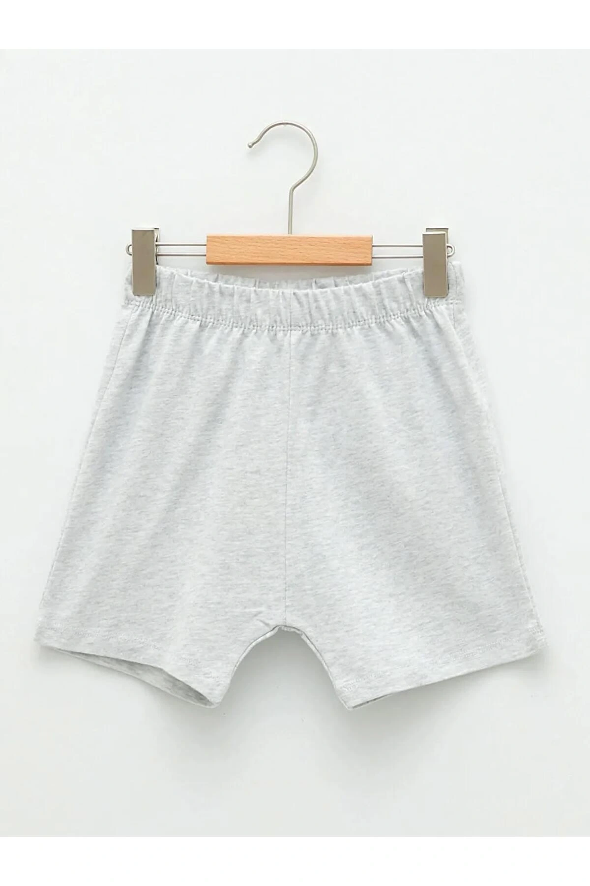 LCW baby gri Beli Lastikli Basic Erkek Bebek Şort