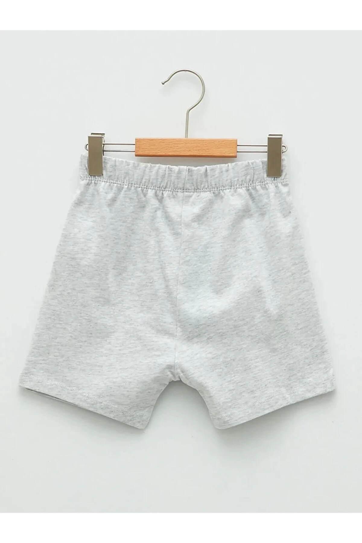 LCW baby gri Beli Lastikli Basic Erkek Bebek Şort