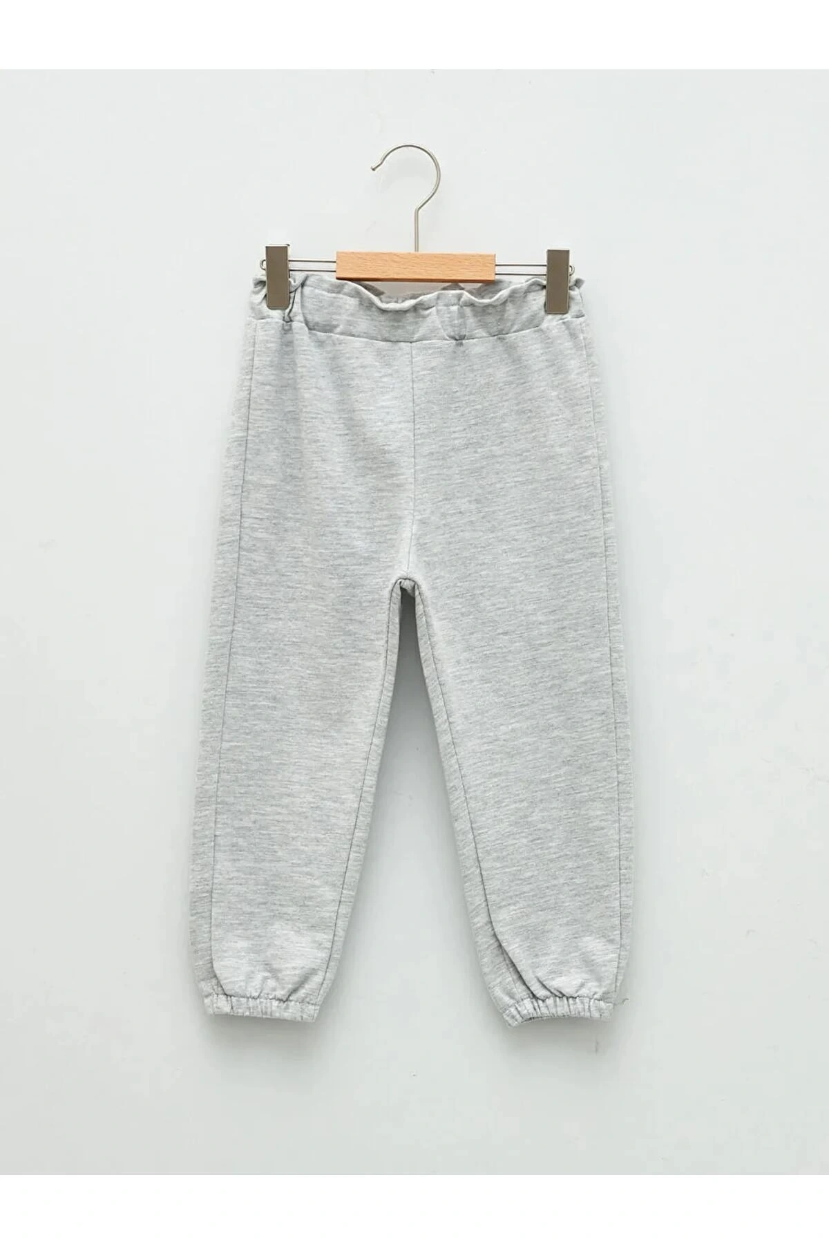 LCW baby Gri Beli Lastikli Basic Kız Bebek Eşofman Alt