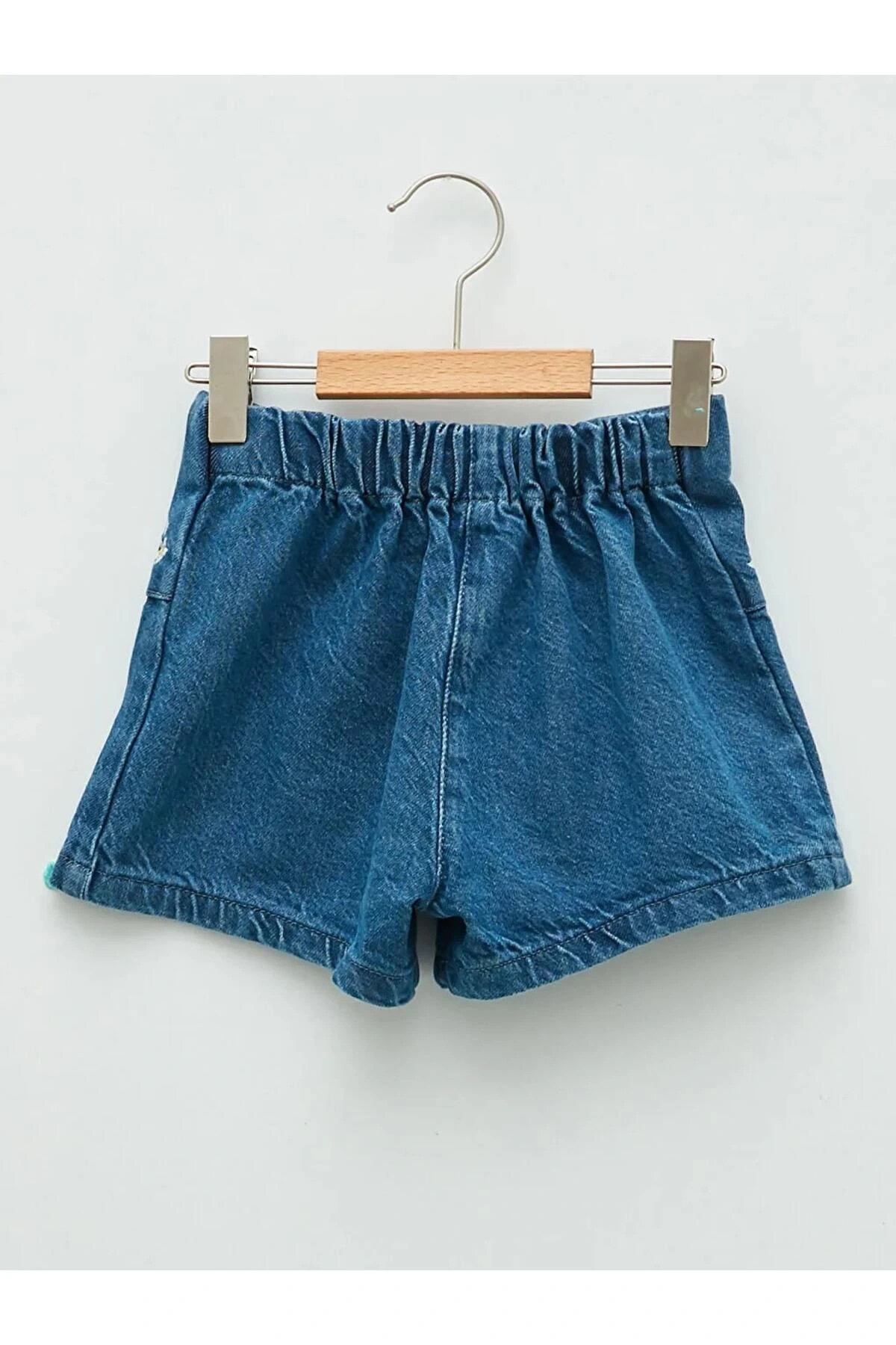 LCW baby Indigo Nakışlı Kız Bebek Jean Şort