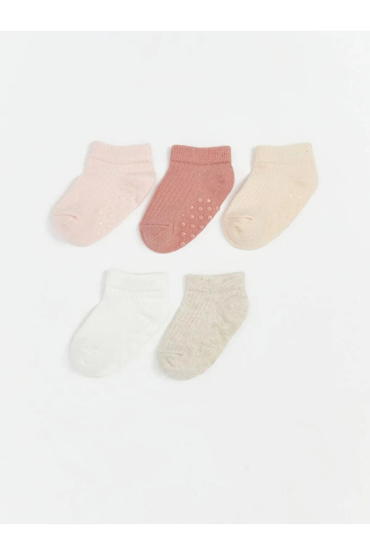 LCW baby Pembe Basic Kız Bebek Patik Çorap 5li
