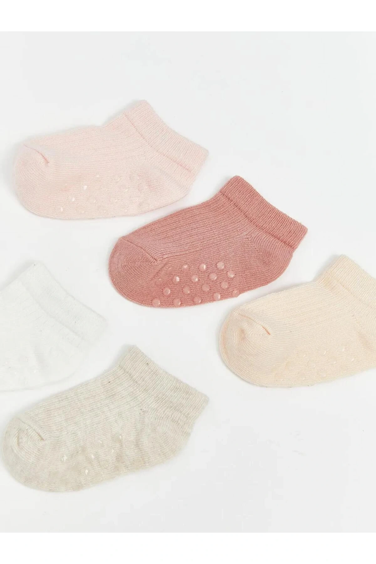 LCW baby Pembe Basic Kız Bebek Patik Çorap 5li
