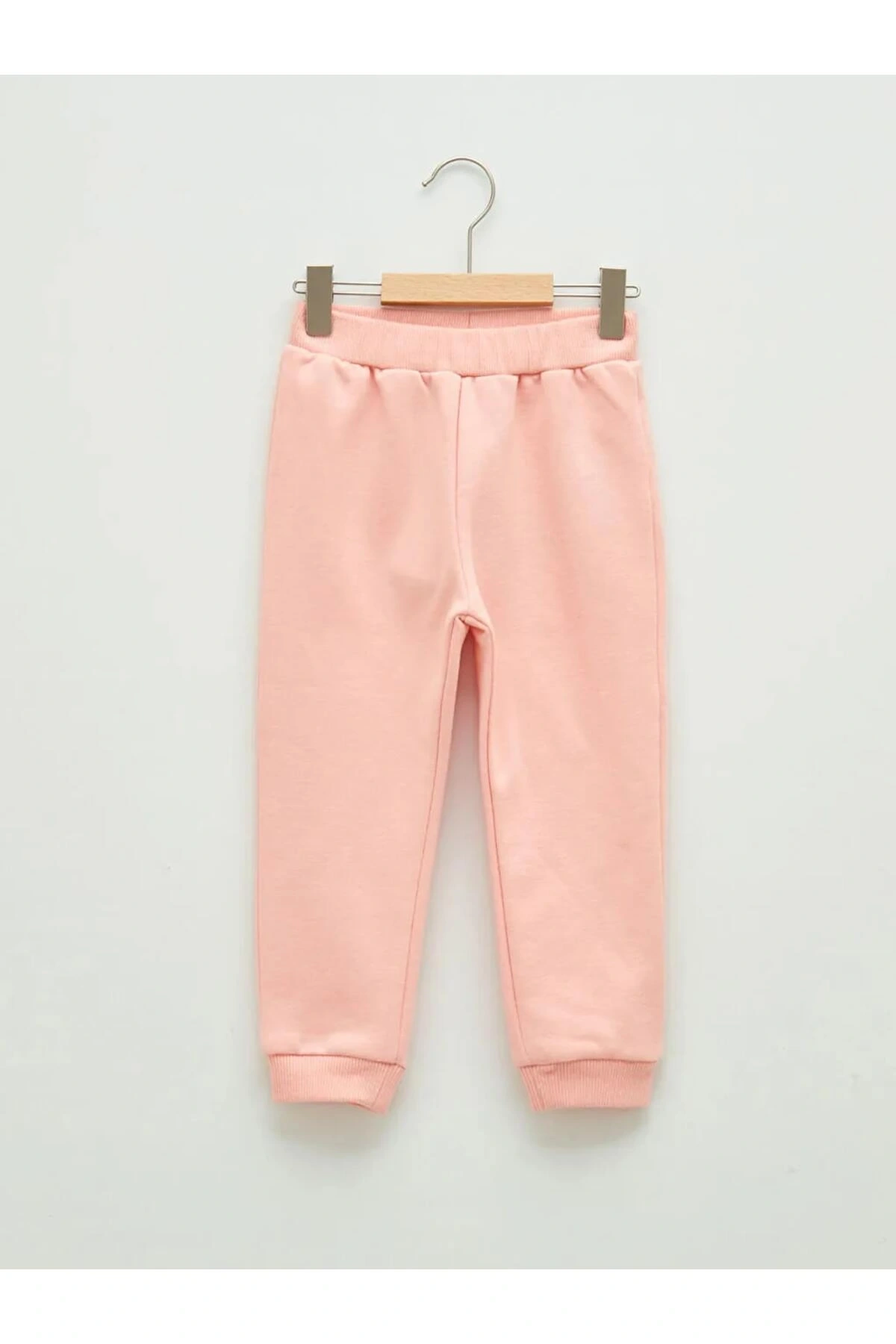 LCW baby Pembe Beli Lastikli Basic Kız Bebek Jogger Eşofman Alt