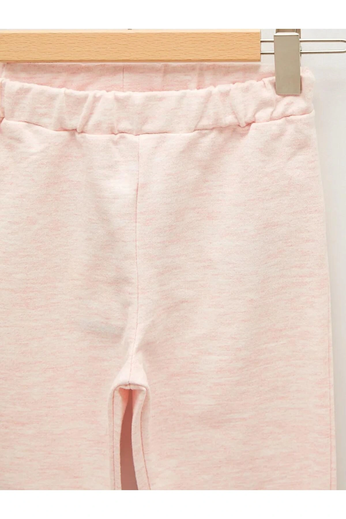 LCW baby Pembe Beli Lastikli Basic Kız Bebek Jogger Eşofman Alt