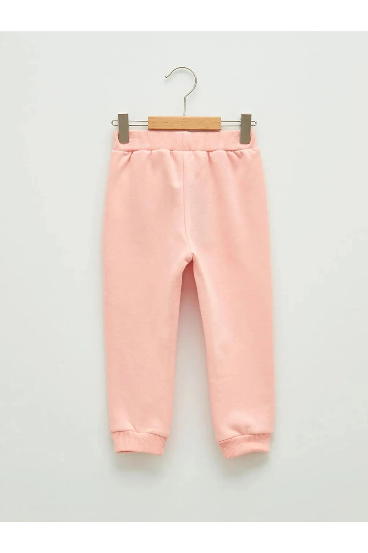 LCW baby Pembe Beli Lastikli Basic Kız Bebek Jogger Eşofman Alt