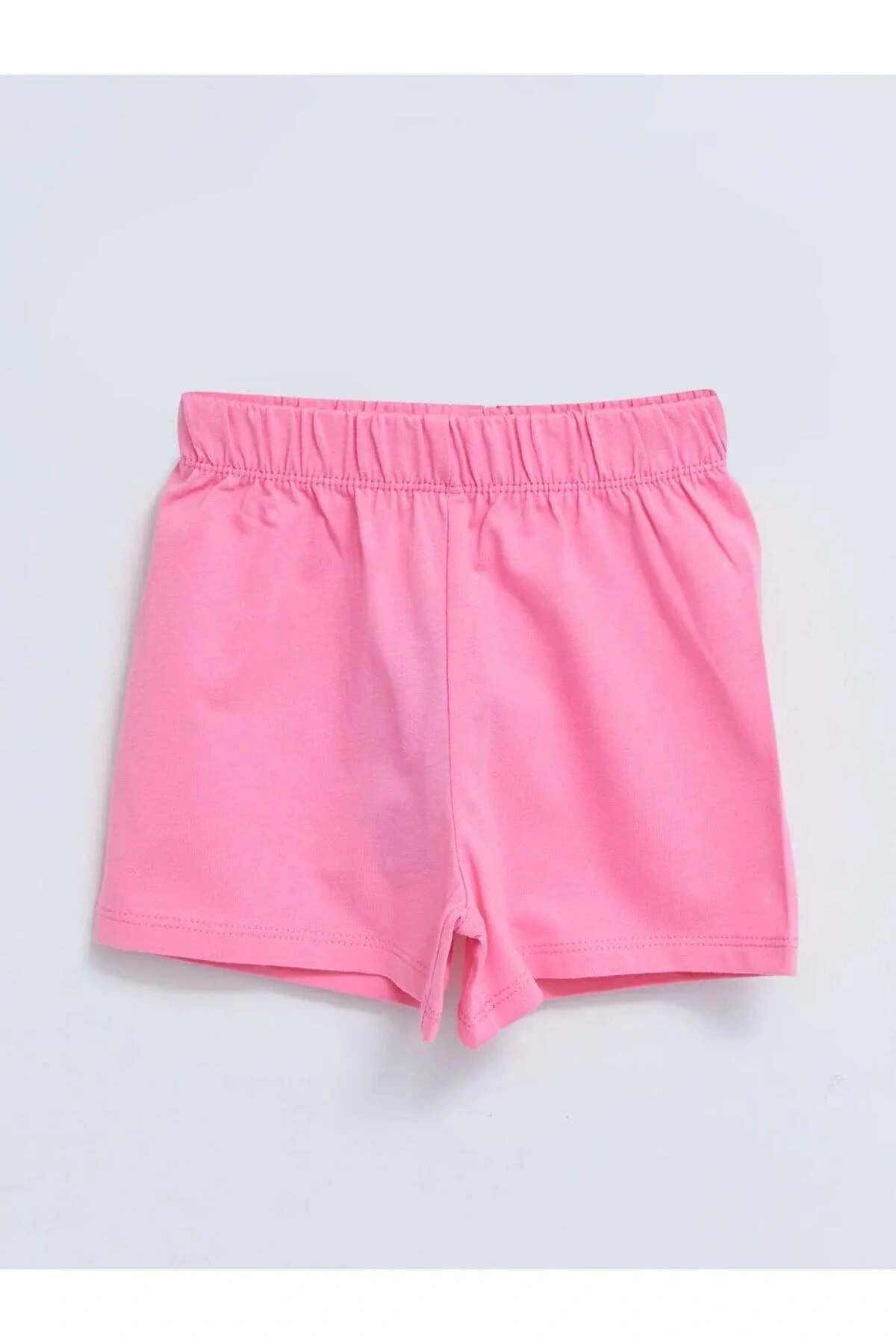 LCW baby Pembe Beli Lastikli Basic Kız Bebek Şort