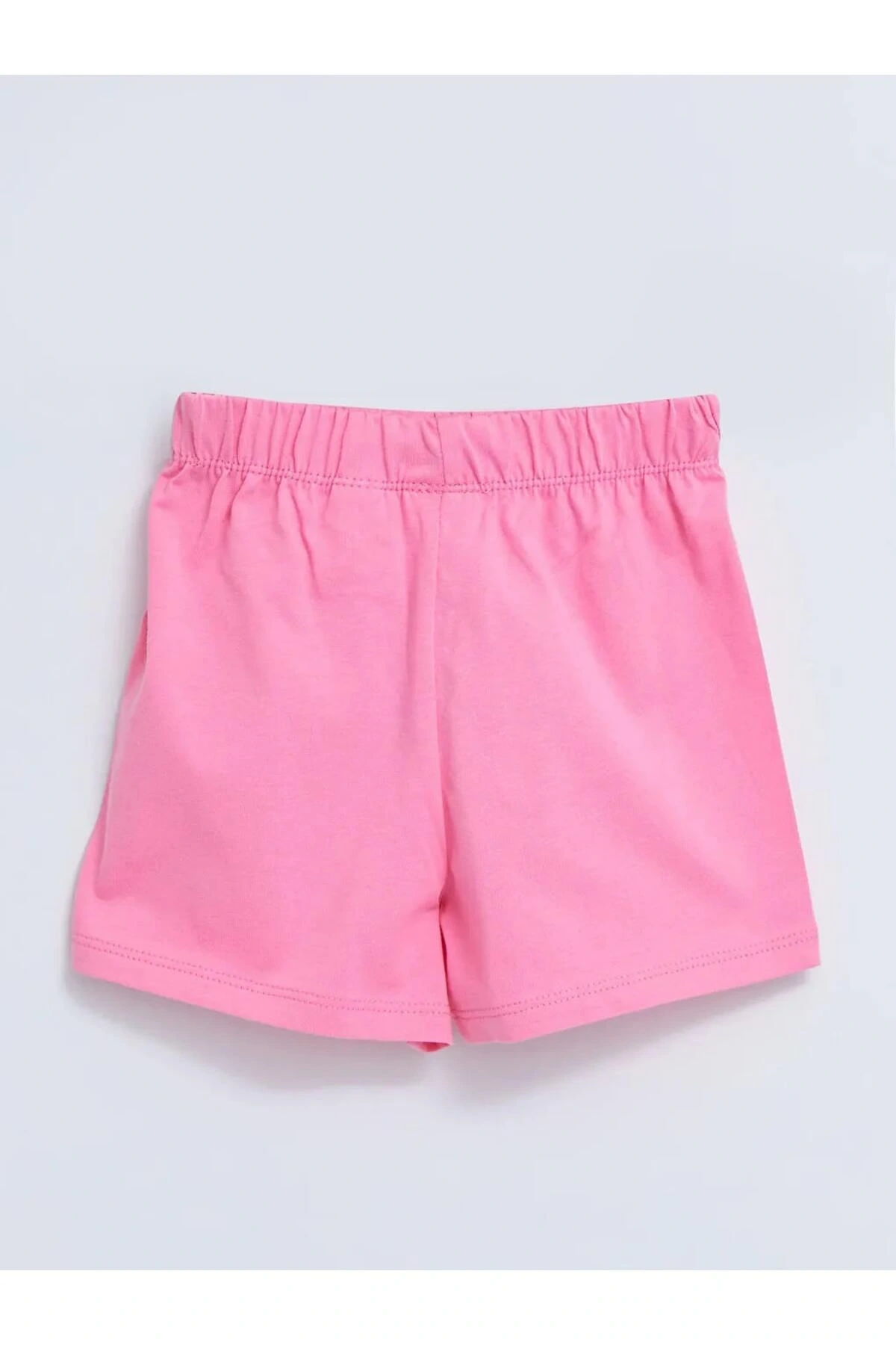 LCW baby Pembe Beli Lastikli Basic Kız Bebek Şort