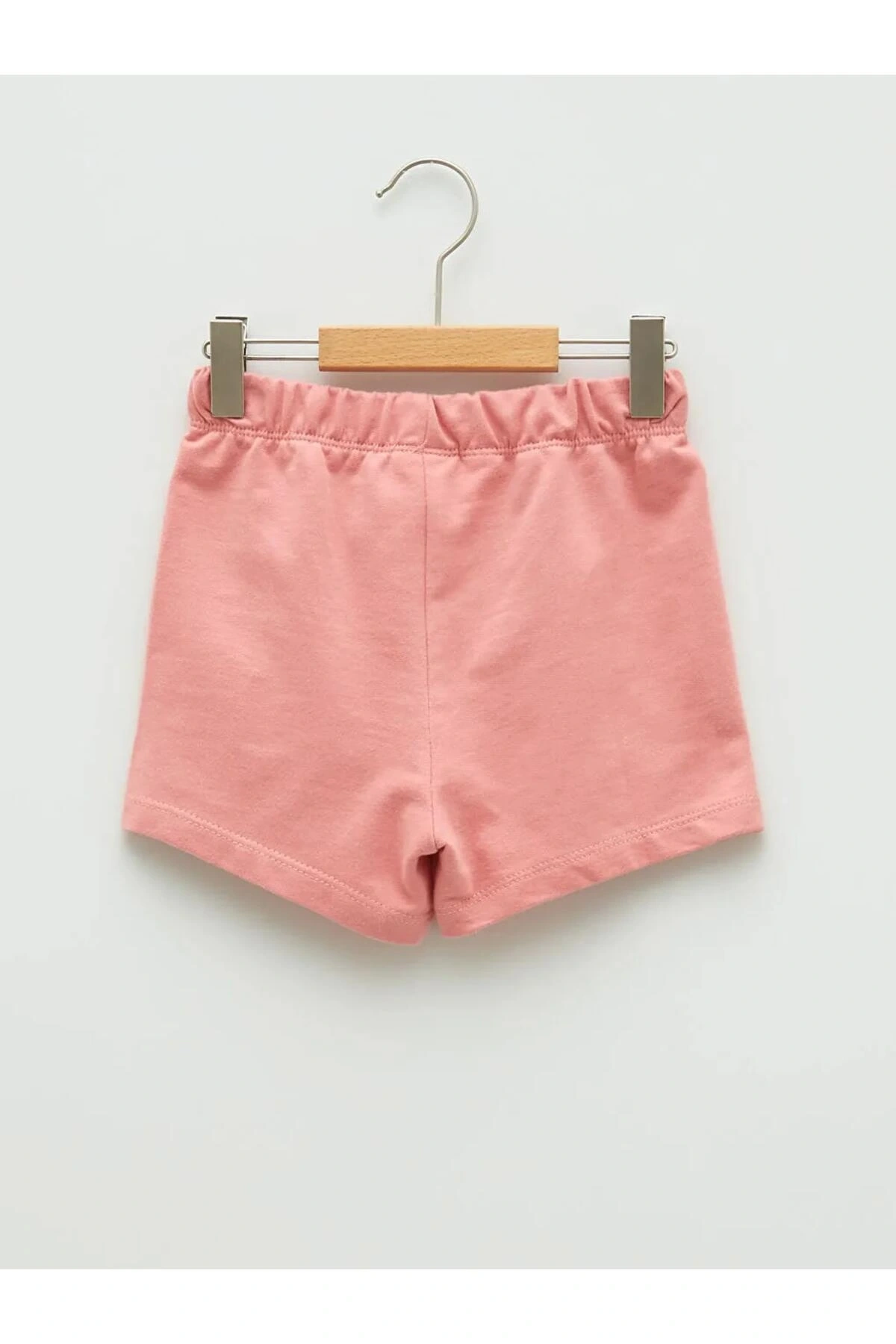 LCW baby Pembe Beli Lastikli Basic Pamuklu Kız Bebek Şort