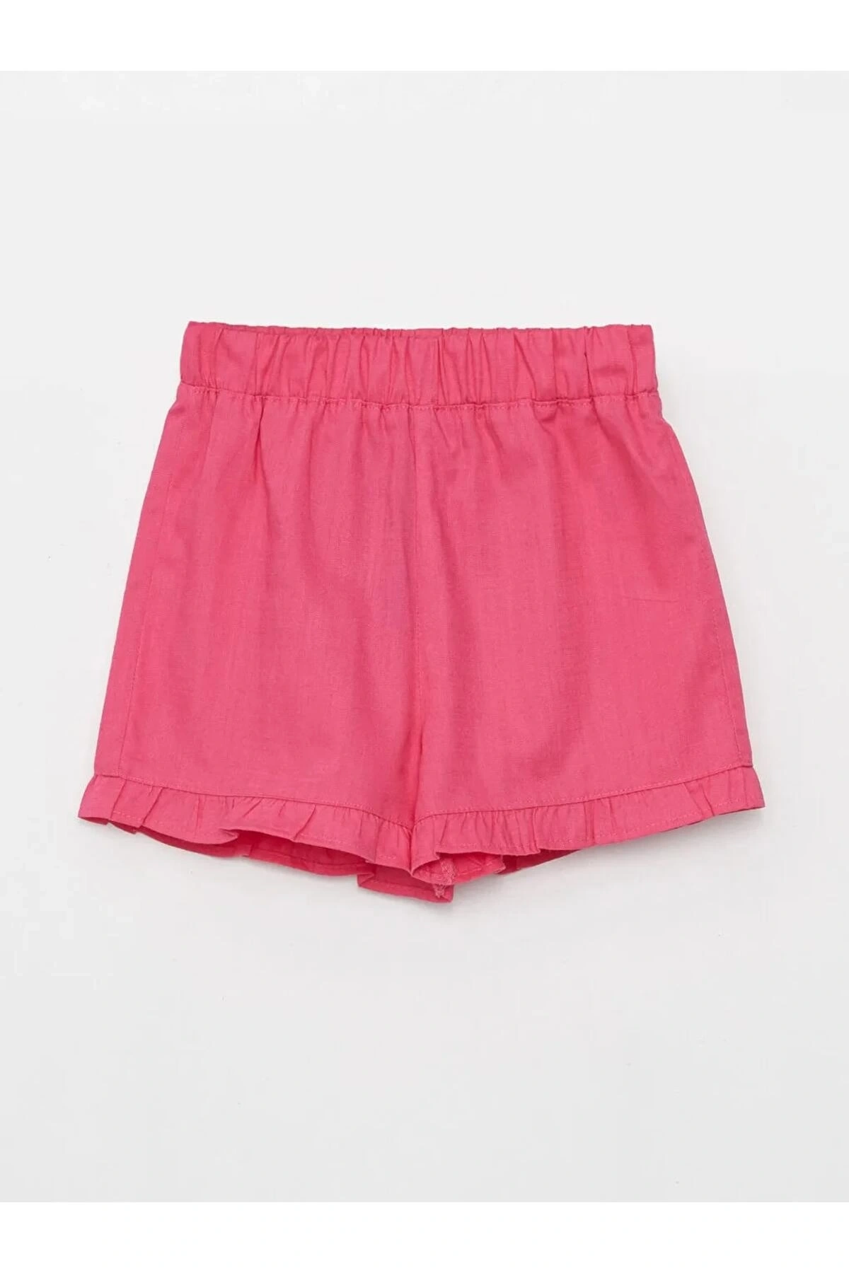 LCW baby Pembe Beli Lastikli Basic Poplin Kız Bebek Şort