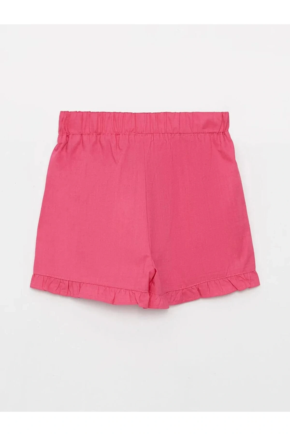 LCW baby Pembe Beli Lastikli Basic Poplin Kız Bebek Şort