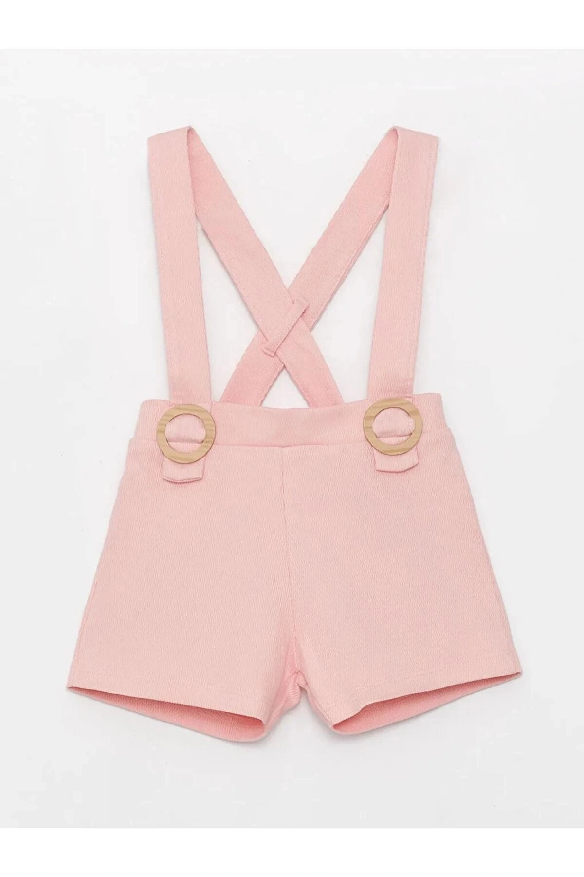 LCW baby Pembe Beli Lastikli Kız Bebek Şort