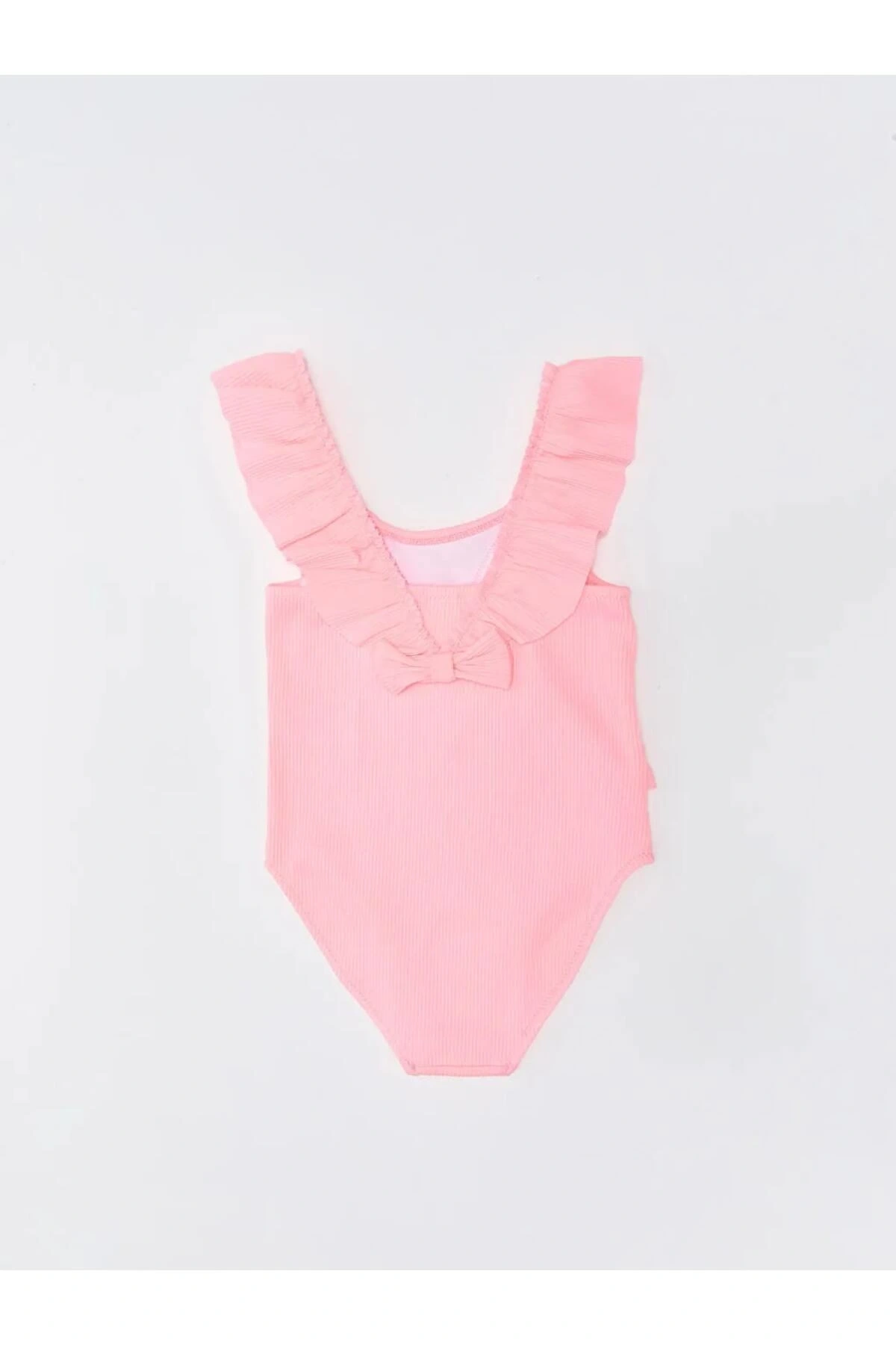 LCW baby Pembe Kare Yaka Basic Kız Bebek Mayo