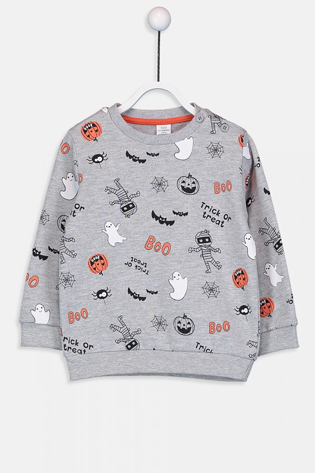 LCW baby Siyah Baskılı Sweatshirt