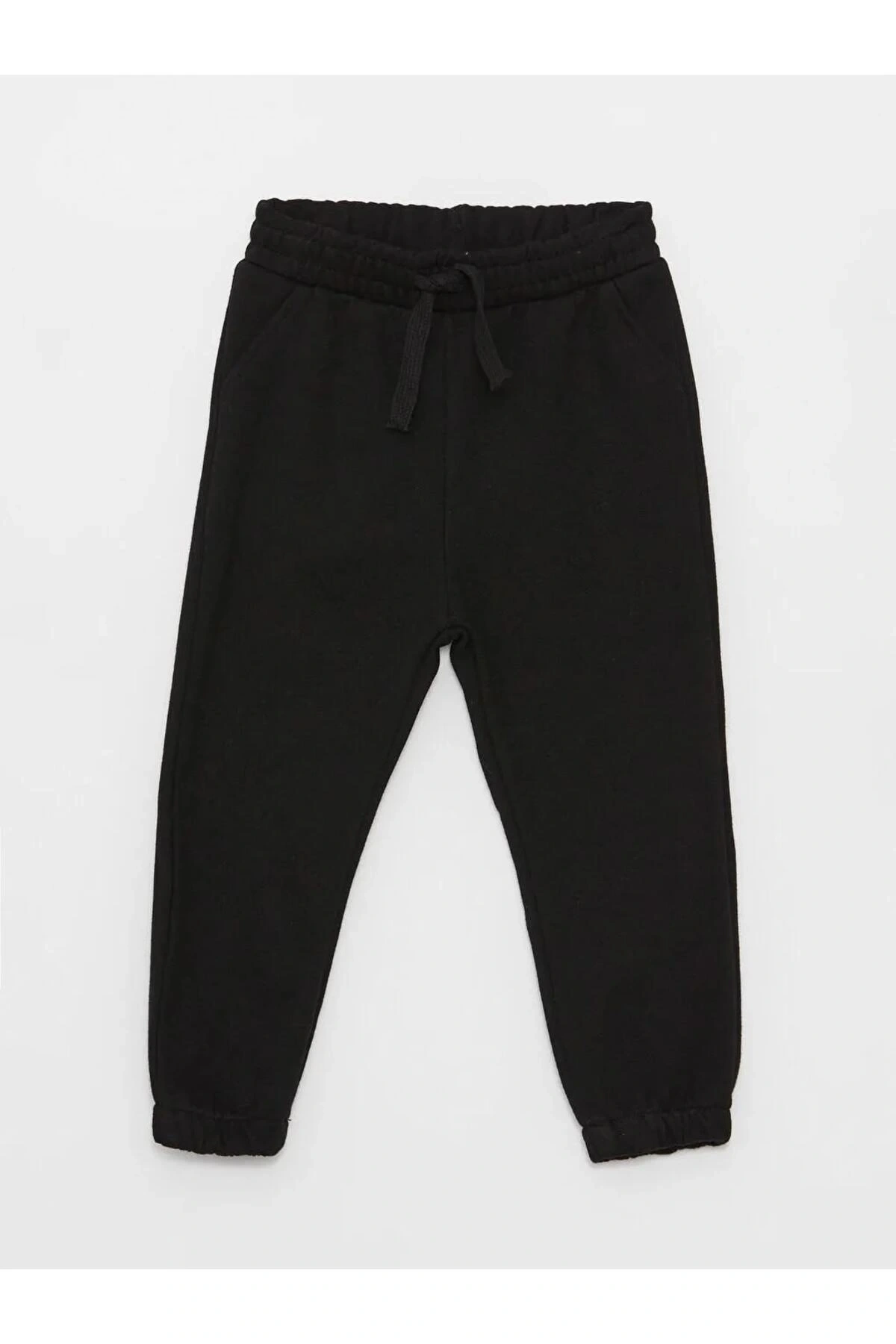 LCW baby Siyah Beli Lastikli Basic Erkek Çocuk Jogger Eşofman Alt