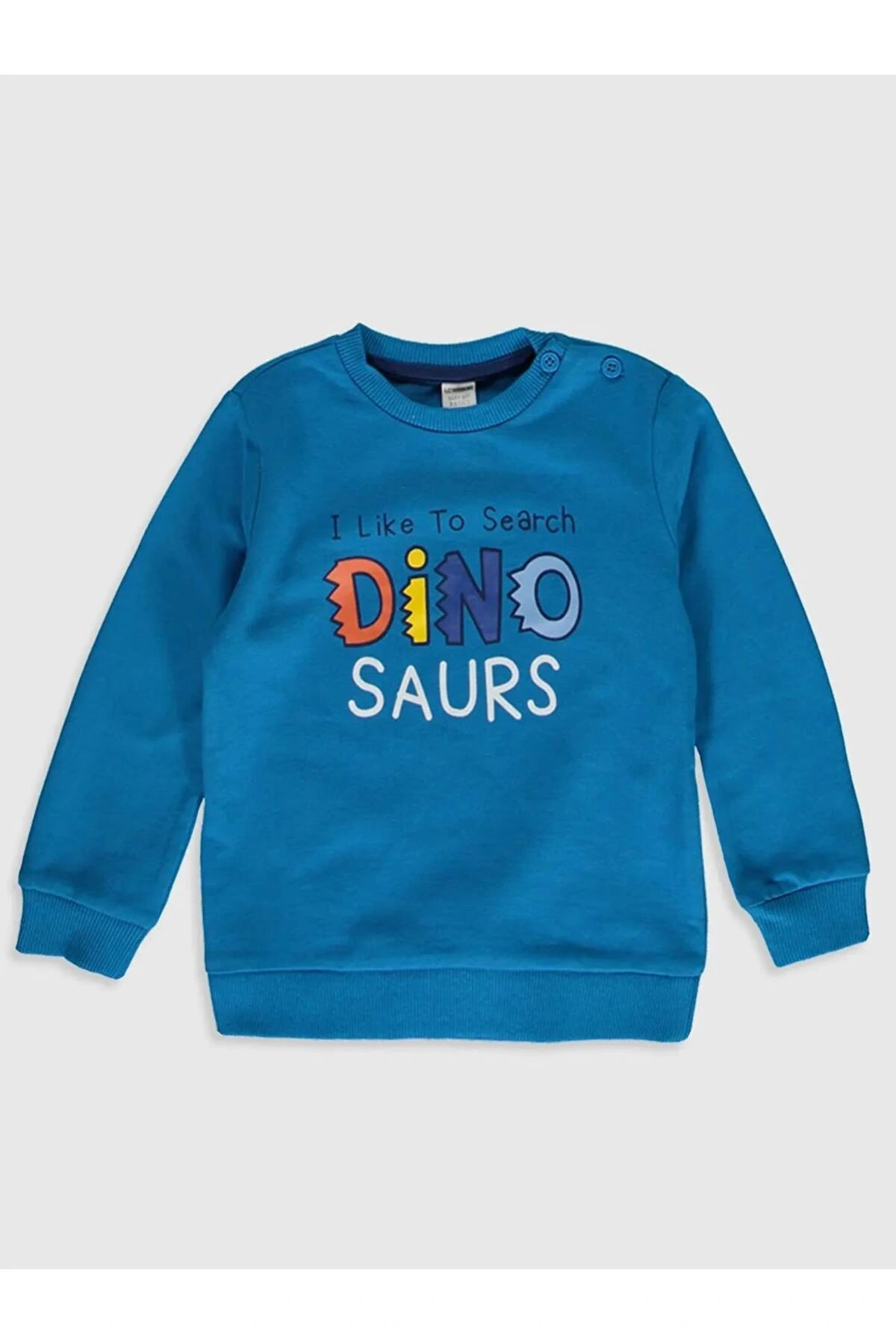 LCW baby Turkuaz Erkek Bebek Baskılı Sweatshirt 2li