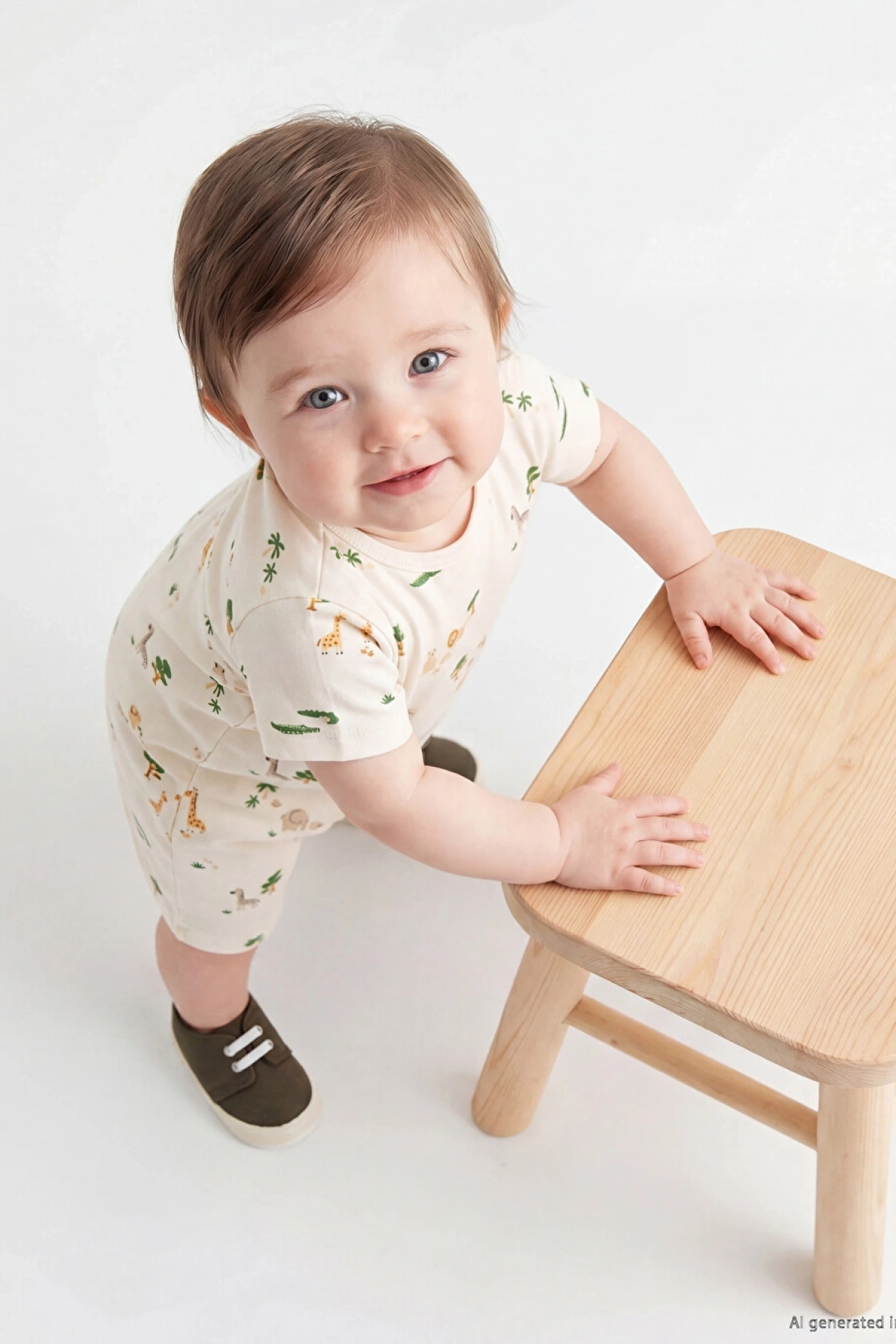 LCW baby Yeşil Baskılı Erkek Bebek Tulum 2li