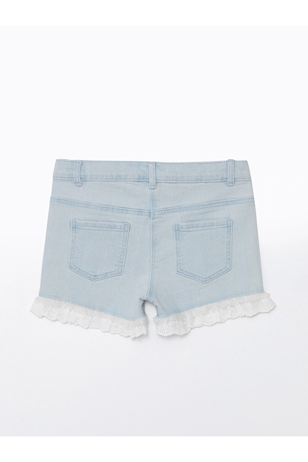 LCW Beli Lastikli Basic Kız Bebek Jean Şort