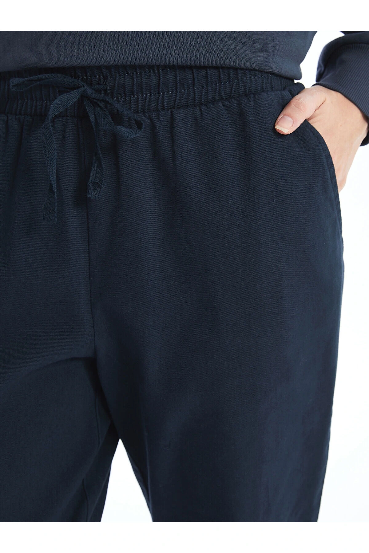 Lcw Beli Lastikli Düz Gabardin Kadın Pantolon