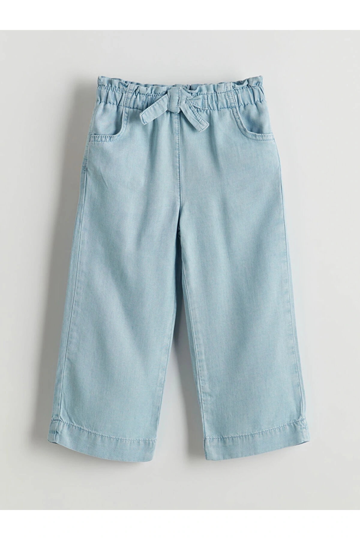 LCW Beli Lastikli Rahat Kız Çocuk Jean Pantolon