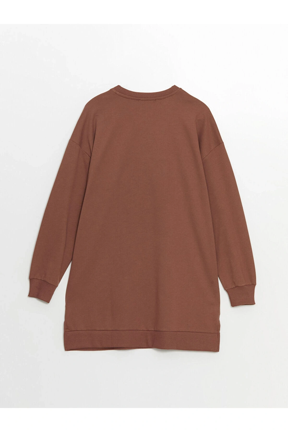 LCW Bisiklet Yaka Baskılı Oversize Kadın Sweatshirt Tunik