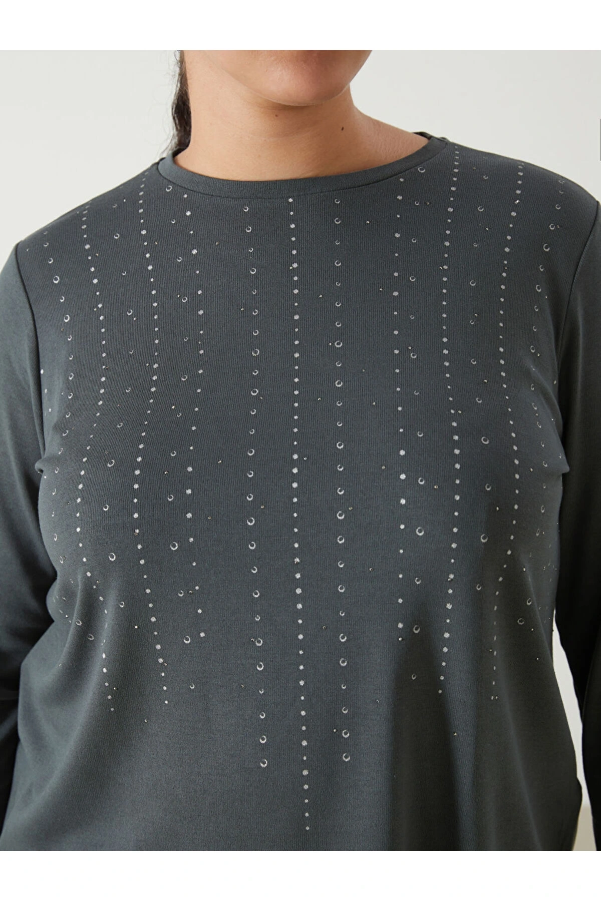 LCW Bisiklet Yaka Desenli Kadın Bluz