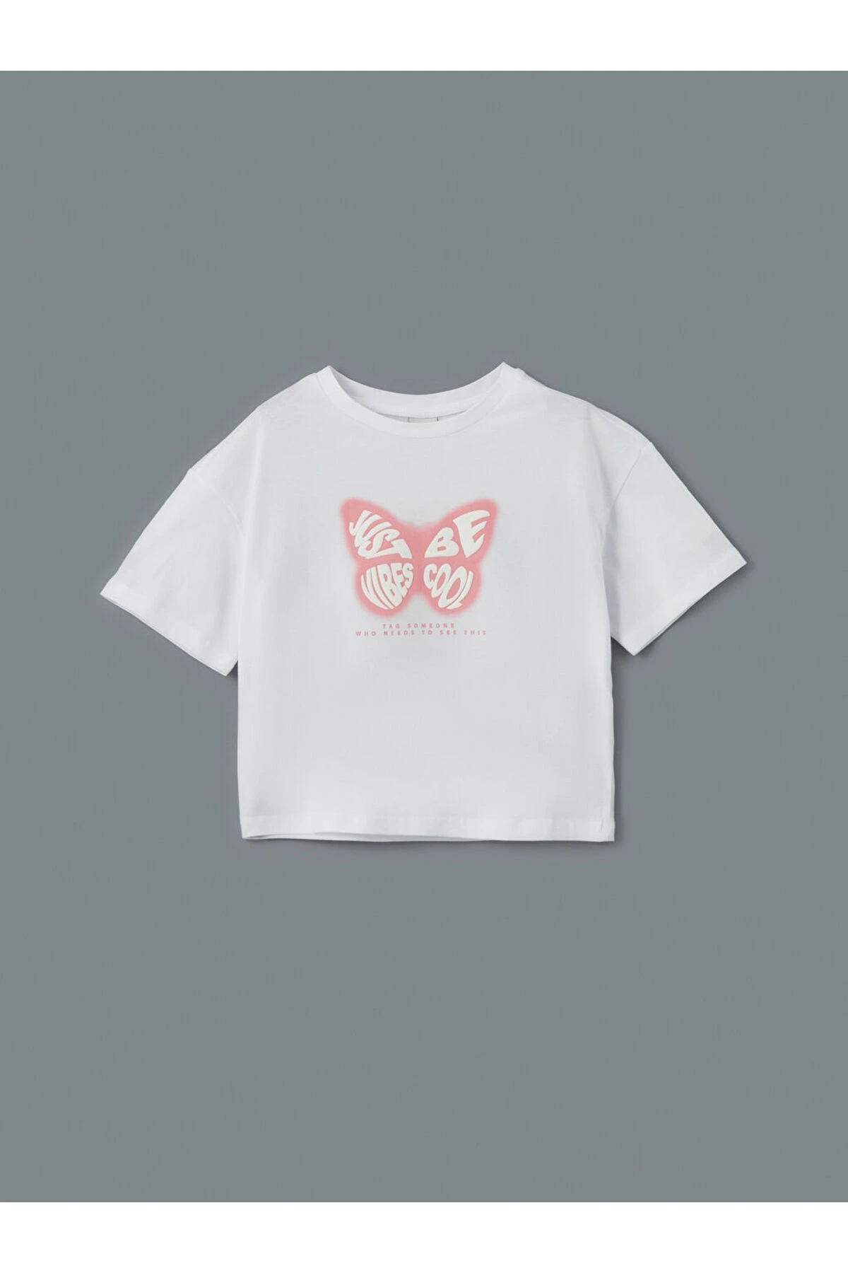 LCW Kids Yeşil Bisiklet Yaka Kız Çocuk Crop Tişört 2li
