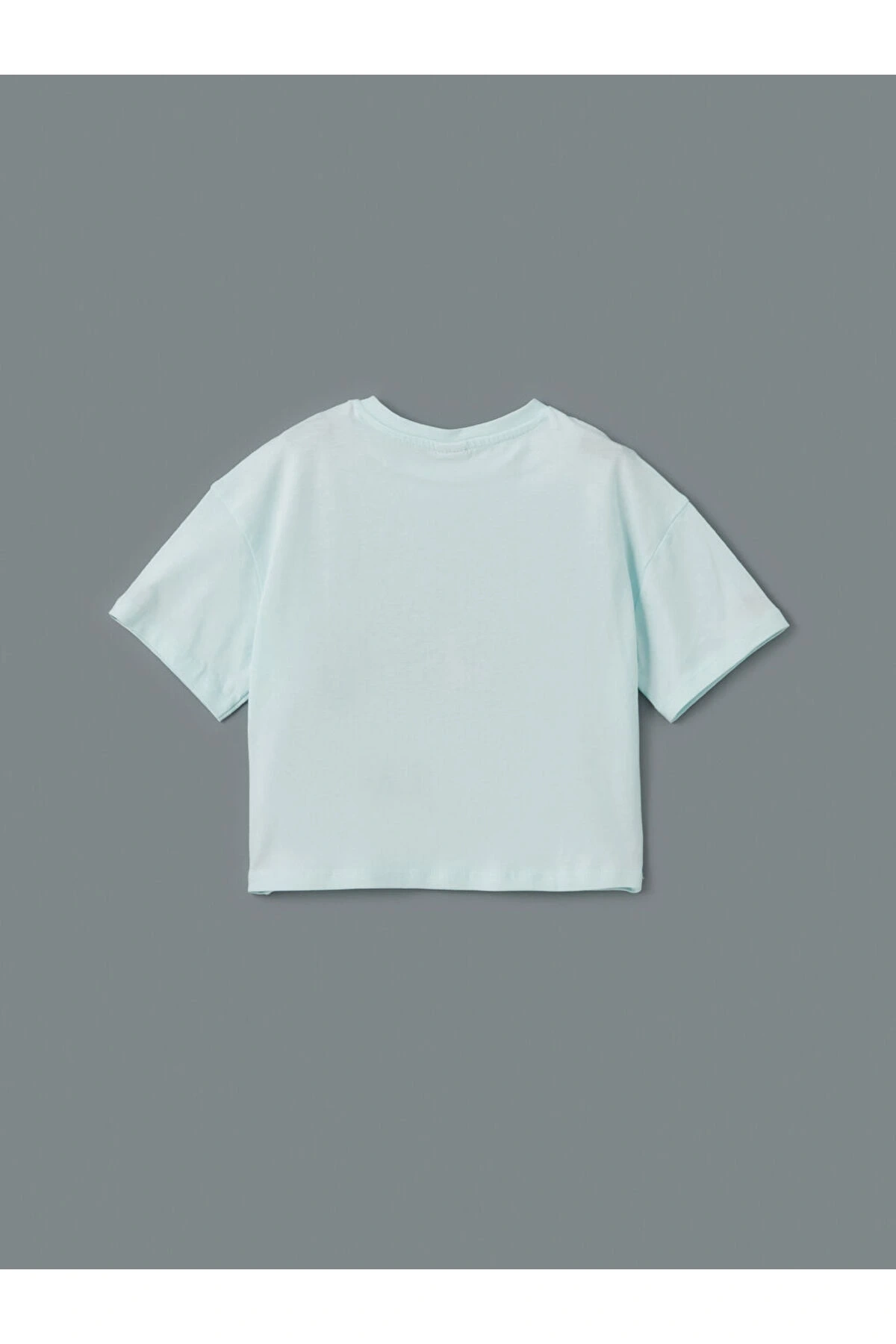 LCW Kids Yeşil Bisiklet Yaka Kız Çocuk Crop Tişört 2li