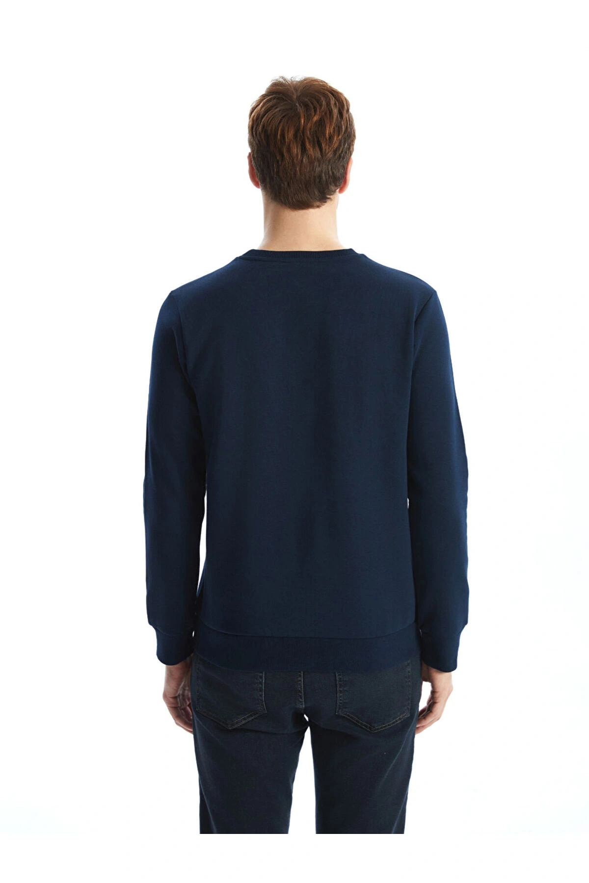LCW Bisiklet Yaka Uzun Kollu Baskılı Erkek Kalın Sweatshirt
