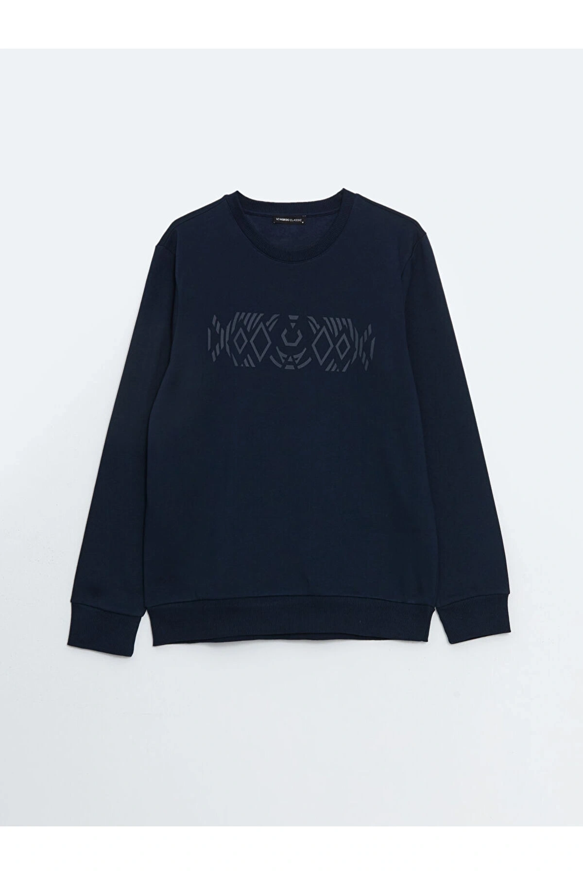 LCW Bisiklet Yaka Uzun Kollu Baskılı Erkek Kalın Sweatshirt